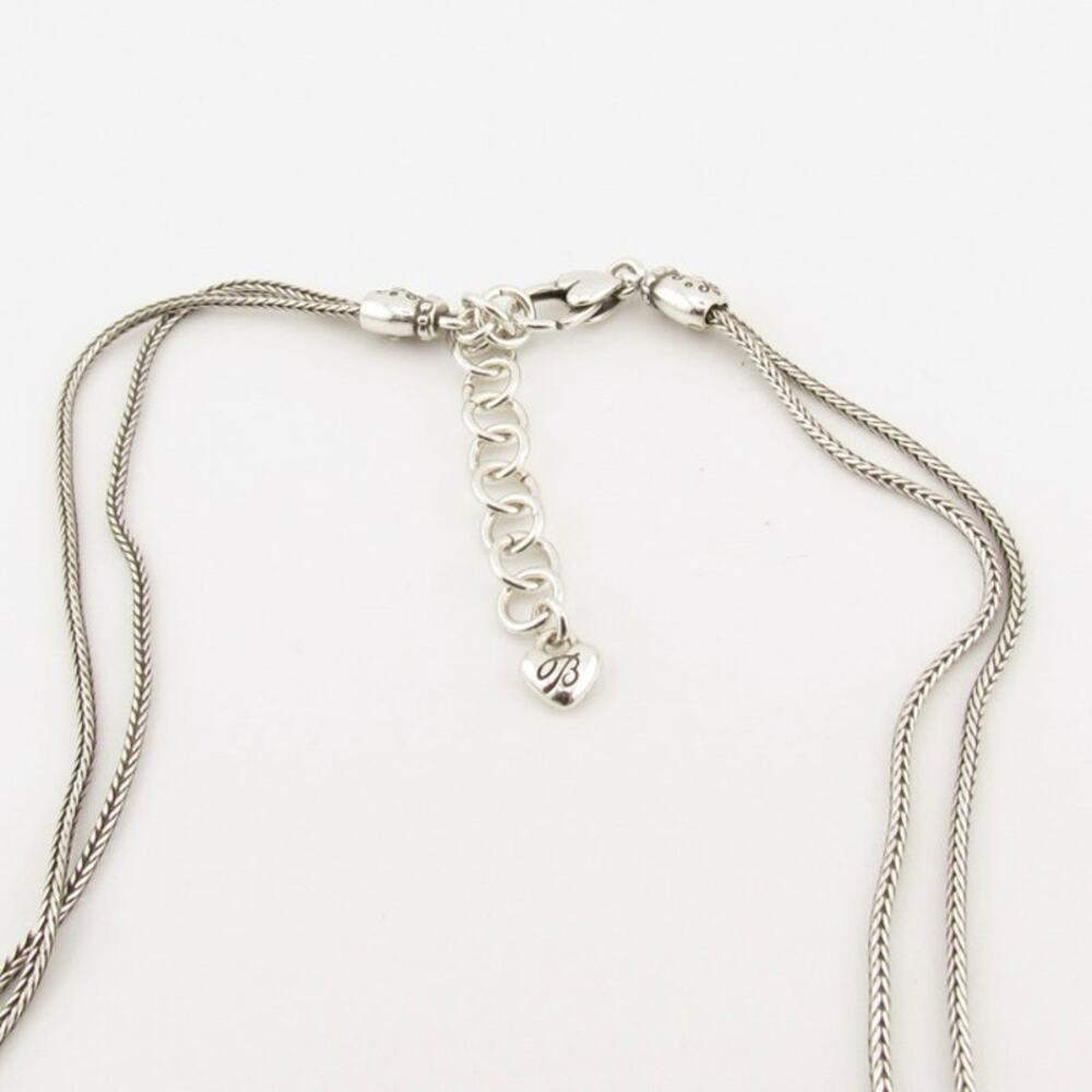 Brighton Necklace Silver Tone Black Beads Spiral Design Statement - Picture 5 of 6